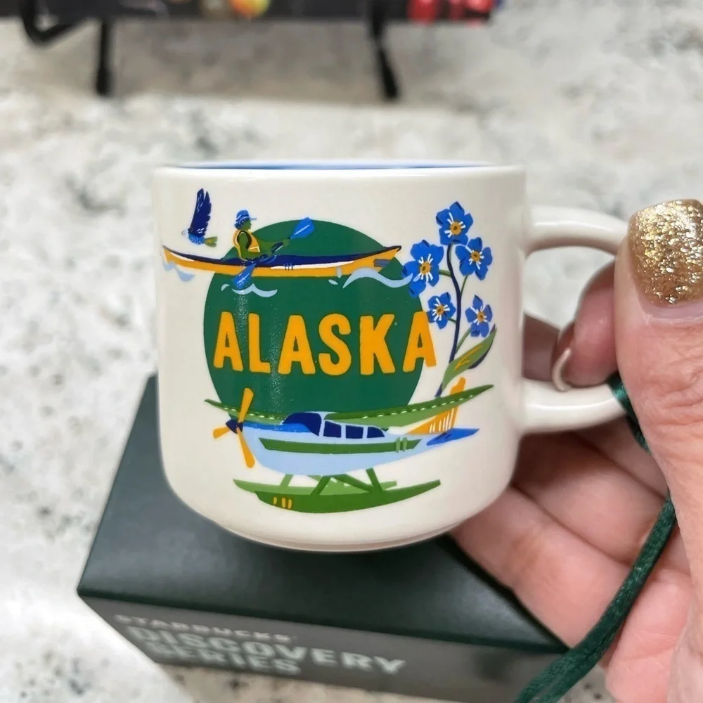 Sttarbucks Discovery Series ALASKA Graphic Mini Mug in Box. NWT in BOX. HTF, NWT